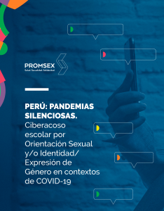 Portada de la publicación Perú: pandemias silenciosas. Ilustración de una mano con un celular