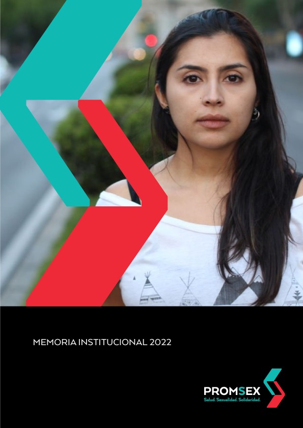 Documento de la Memoria de Promsex 2022 en español. Ilustración de una mujer mirando de frente